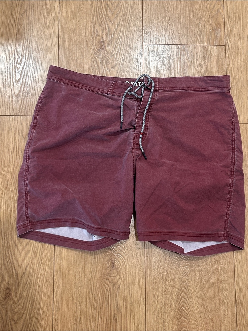 Katin Board Shorts Mens Size 38 Swimming Surf Red Maroon Burgundy 8" Inseam